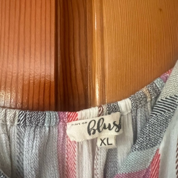 Blush Multicolor Striped Midi Dress - Picture 3 of 4